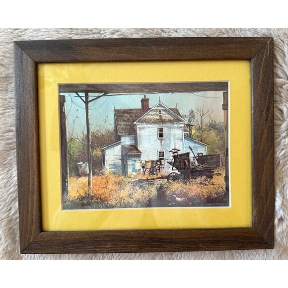 Frank M Hamilton Vintage Farmhouse Print Framed Wall Art 9x11” Transart - Picture 3 of 6